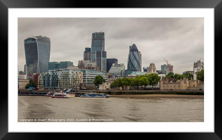 Cityscape of the Skyscrapers in the city of London financial district Framed Mounted Print by SnapT Photography