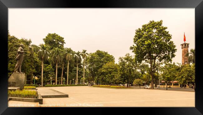 Statue of Lenin in a square in Hanoi, Vietnam Framed Print by SnapT Photography