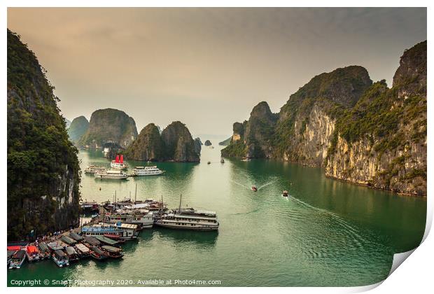 A beautiful view of Ha Long Bay in afternoon Print by SnapT Photography