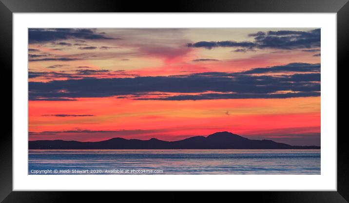 Sunset Over The Llyn Peninsula, North Wales Framed Mounted Print by Heidi Stewart