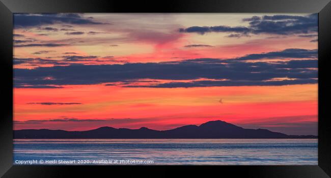 Sunset Over The Llyn Peninsula, North Wales Framed Print by Heidi Stewart