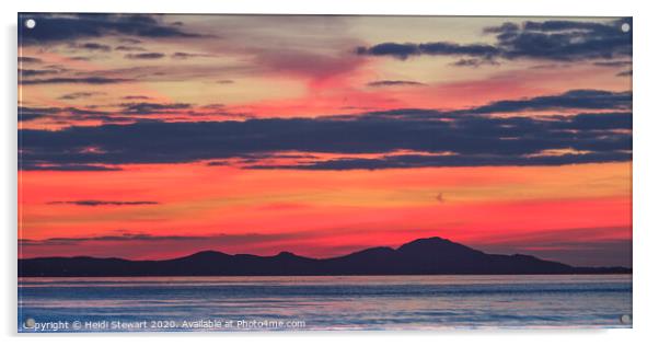 Sunset Over The Llyn Peninsula, North Wales Acrylic by Heidi Stewart