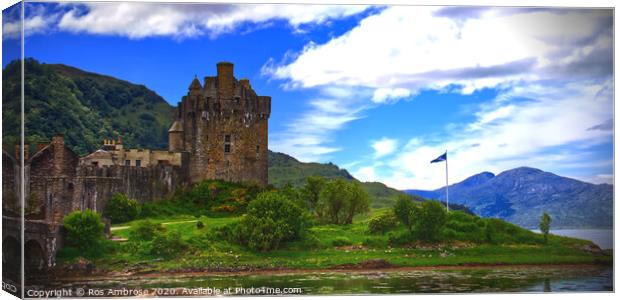 Eilean Donan Castle Canvas Print by Ros Ambrose
