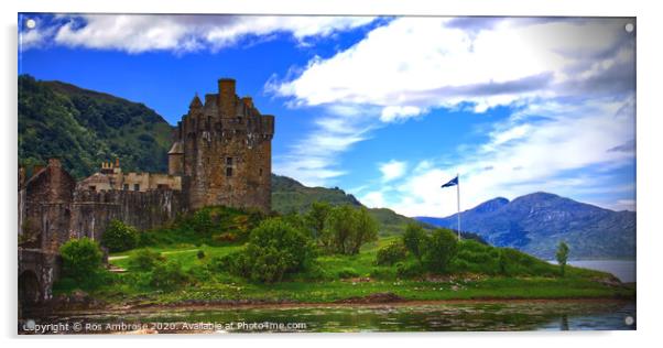 Eilean Donan Castle Acrylic by Ros Ambrose