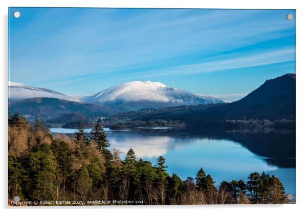 Derwentwater Lake  Acrylic by Lrd Robert Barnes