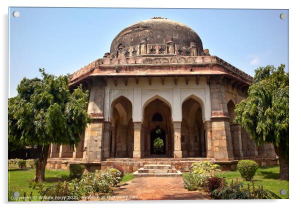 Sikandar Lodi Tomb Gardens New Delhi India Acrylic by William Perry