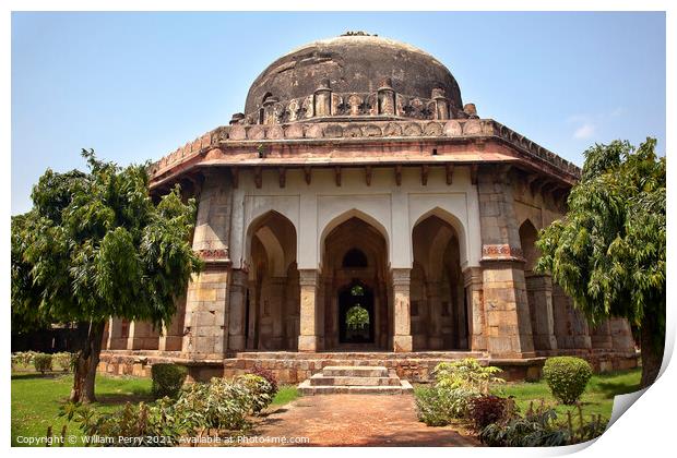Sikandar Lodi Tomb Gardens New Delhi India Print by William Perry