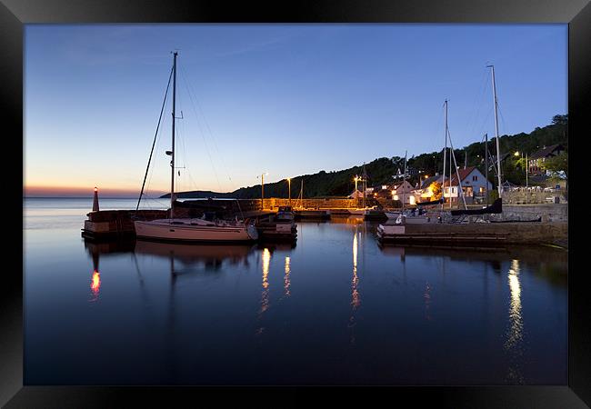 The blue hour at Vang marina Framed Print by Jan Ekstrøm