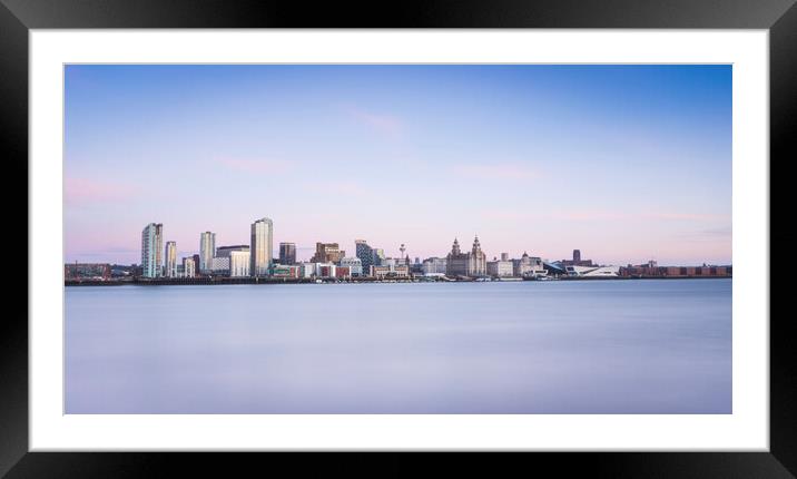 Liverpool skyline Framed Mounted Print by Lukasz Lukomski