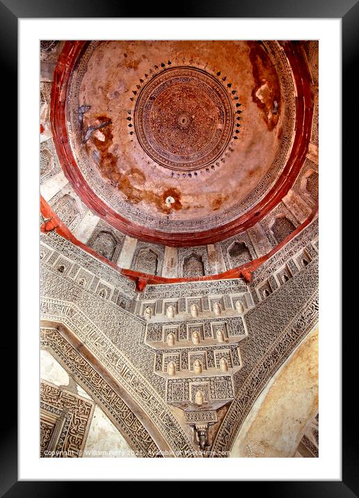Decorations Dome Inside Sheesh Shish Gumbad Tomb Lodi Gardens Ne Framed Mounted Print by William Perry