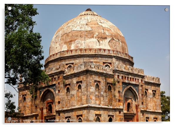 Bara Gumbad Tomb Lodi Gardens New Delhi India Acrylic by William Perry