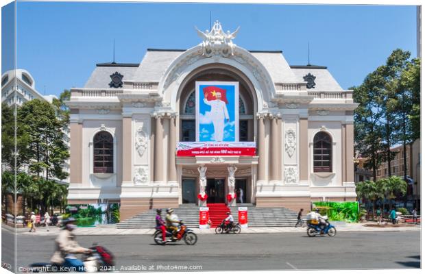 The Saigon Municipal Opera House. Canvas Print by Kevin Hellon