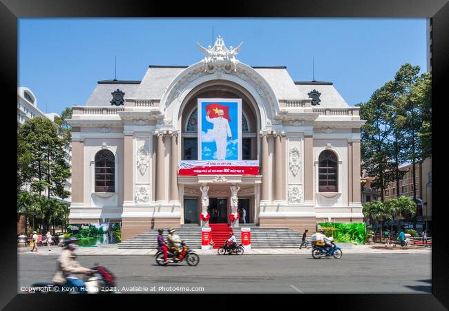 The Saigon Municipal Opera House. Framed Print by Kevin Hellon