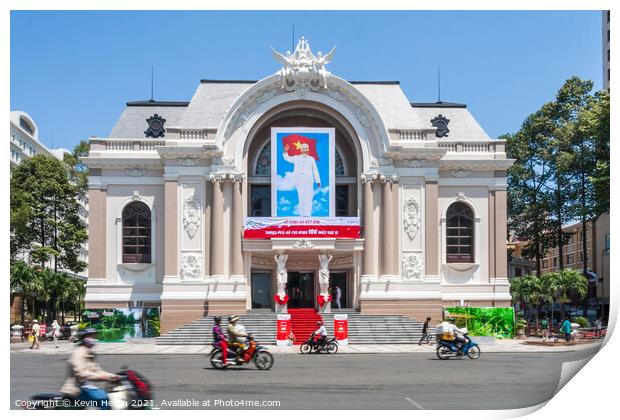The Saigon Municipal Opera House. Print by Kevin Hellon