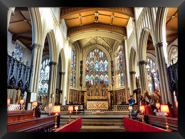 The Alter of St Peters Parish Church Leeds. Framed Print by Lilian Marshall