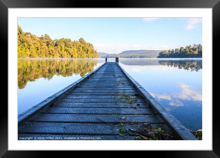 Lake Mapourika,  Framed Mounted Print by Kevin Hellon