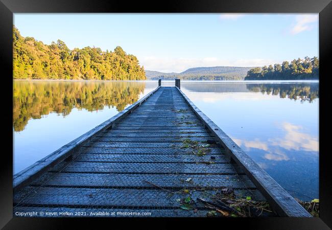 Lake Mapourika,  Framed Print by Kevin Hellon