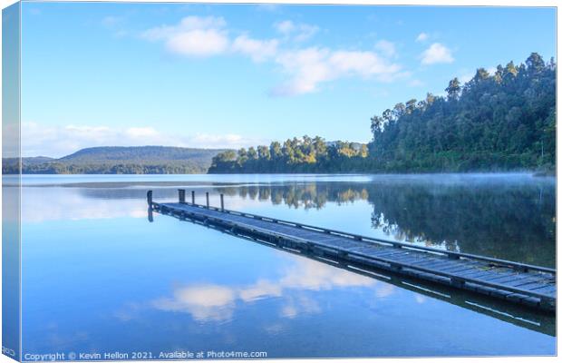 Lake Mapourika,  Canvas Print by Kevin Hellon