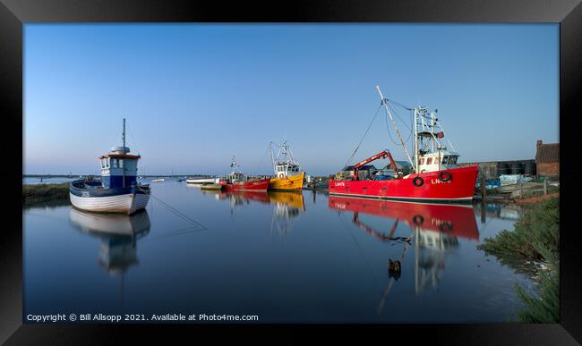 Fishermans harbour. Framed Print by Bill Allsopp