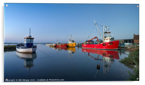 Fishermans harbour. Acrylic by Bill Allsopp
