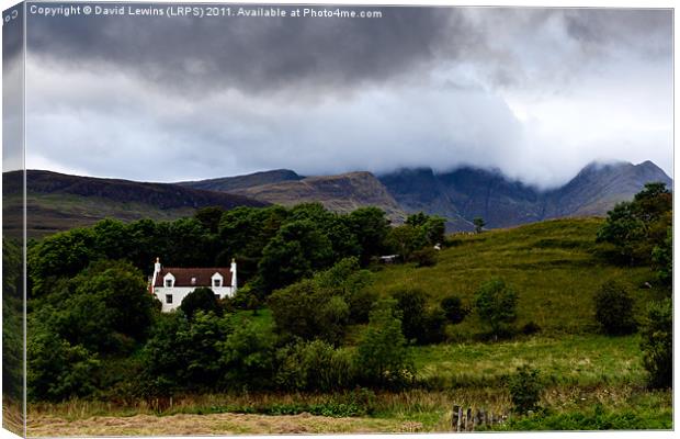 Traditional House - Isle of Skye Canvas Print by David Lewins (LRPS)