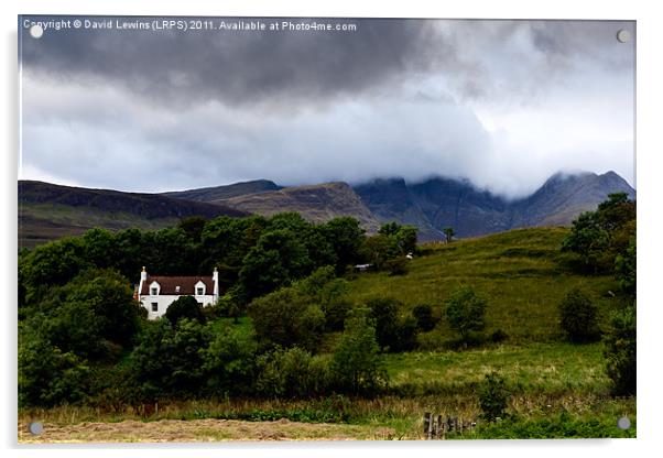 Traditional House - Isle of Skye Acrylic by David Lewins (LRPS)