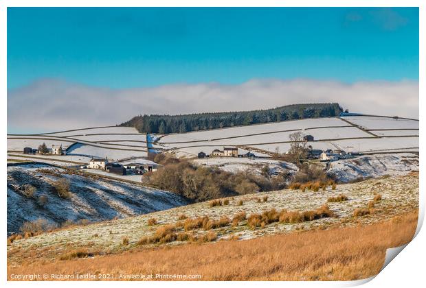 Over to Ettersgill from Ash Hill, Teesdale Print by Richard Laidler
