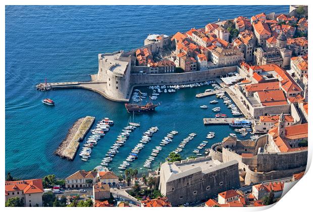 Old Town of Dubrovnik in Croatia Print by Artur Bogacki