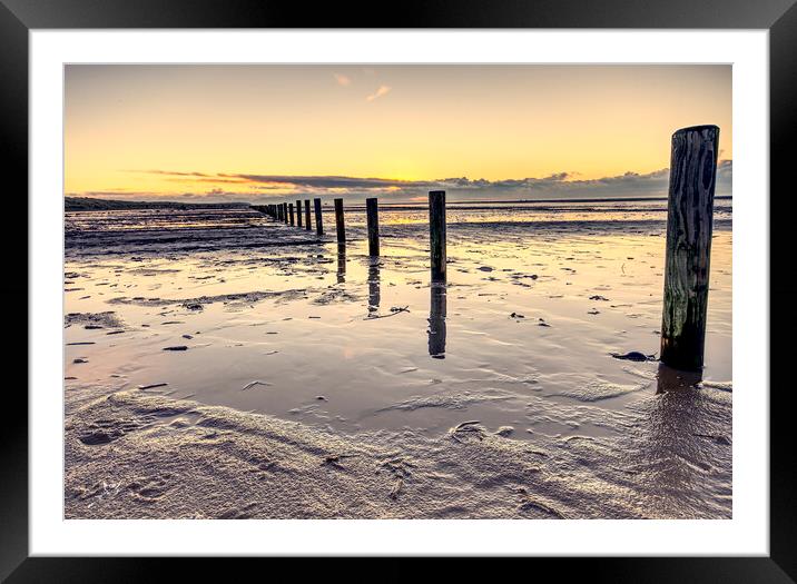 Late Afternoon Light On Ainsdale Beach Framed Mounted Print by Ian Homewood