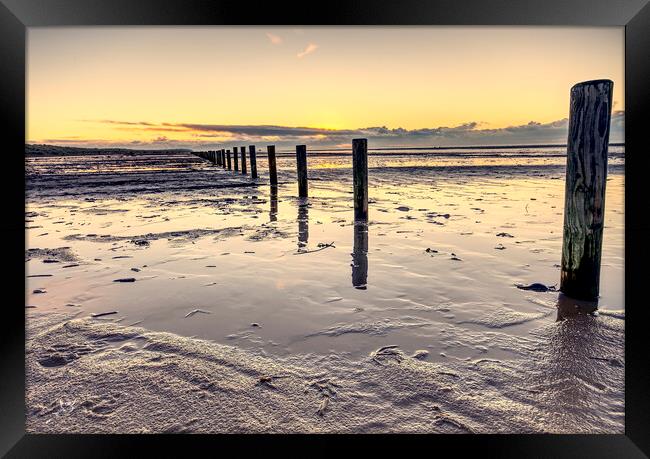 Late Afternoon Light On Ainsdale Beach Framed Print by Ian Homewood