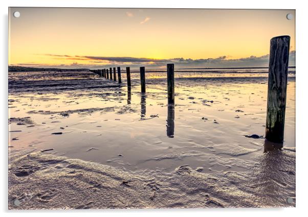 Late Afternoon Light On Ainsdale Beach Acrylic by Ian Homewood