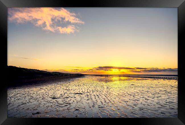 Ainsdale Beach Sunset Framed Print by Ian Homewood