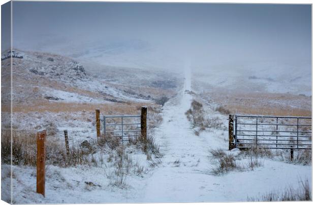 The path into the snow cloud Canvas Print by Leighton Collins