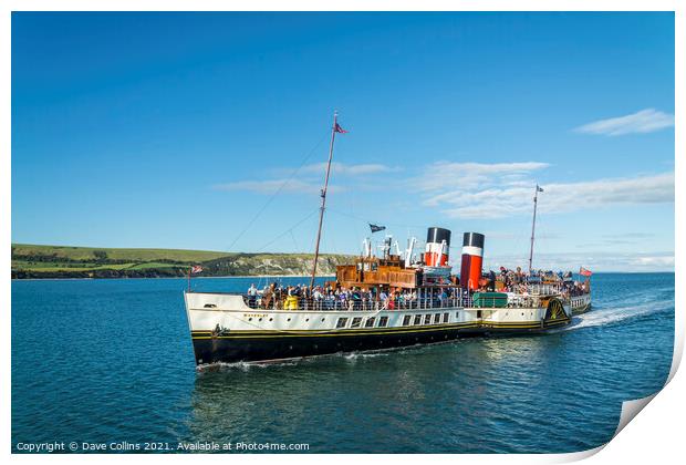 The Waverley Paddle Steamer Print by Dave Collins