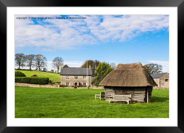  Priddy Village Green Somerset Framed Mounted Print by Pearl Bucknall