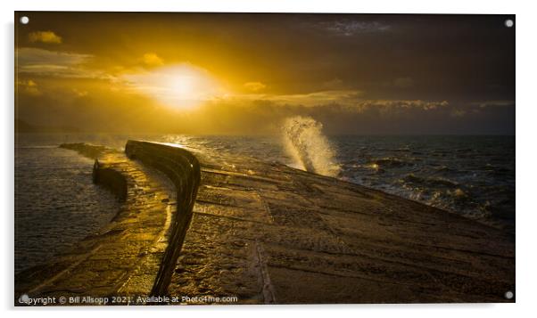 Stormy sunrise. Acrylic by Bill Allsopp