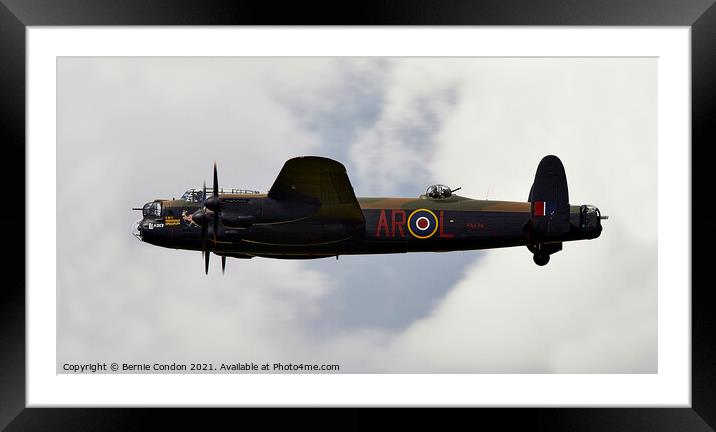 Avro Lancaster Framed Mounted Print by Bernie Condon