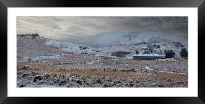 A panorama of Penwyllt Framed Mounted Print by Leighton Collins