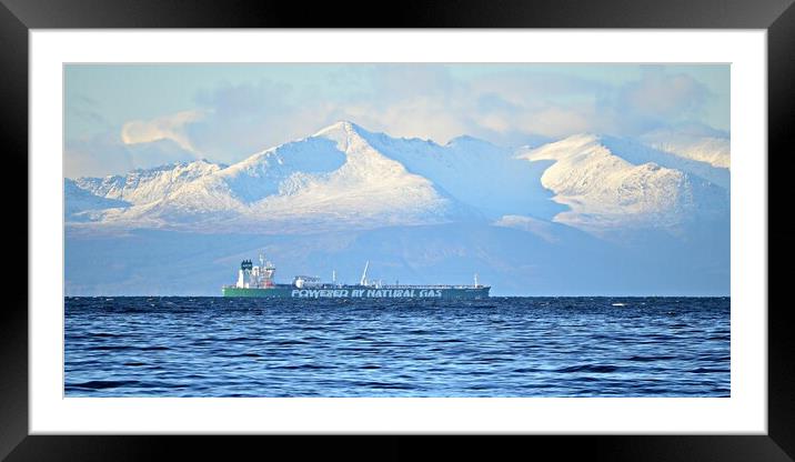 Isle of Arran and the Lomonosov Prospect anchored  Framed Mounted Print by Allan Durward Photography