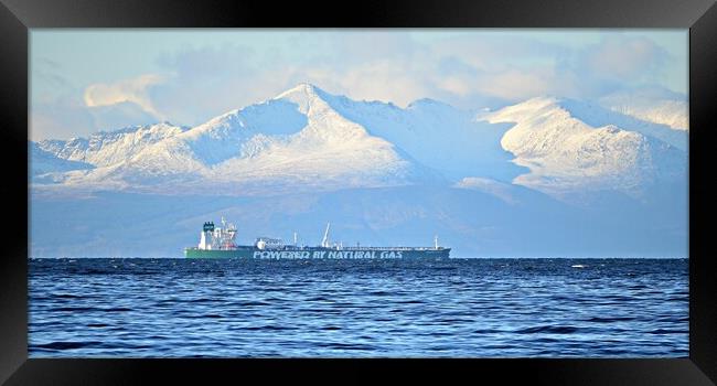 Isle of Arran and the Lomonosov Prospect anchored  Framed Print by Allan Durward Photography