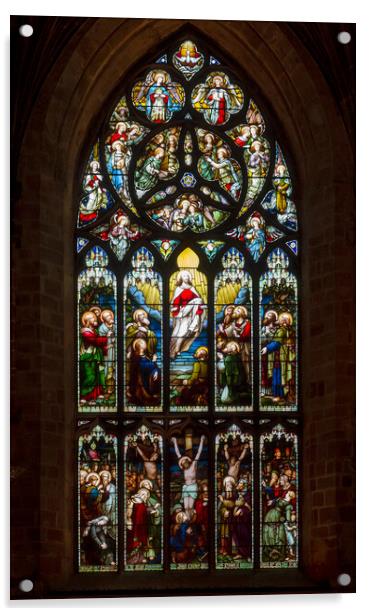 Stained glass window, St. Giles' Cathedral, Edinburgh, Scotland. 2 Acrylic by Robert Murray