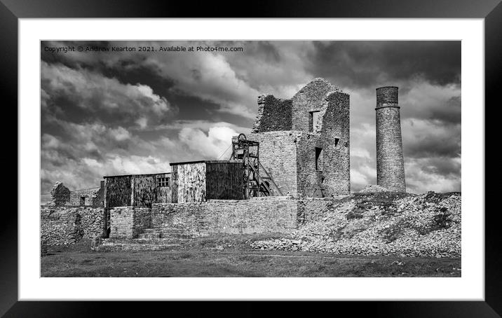 Magpie Mine, Peak District, Derbyshire Framed Mounted Print by Andrew Kearton
