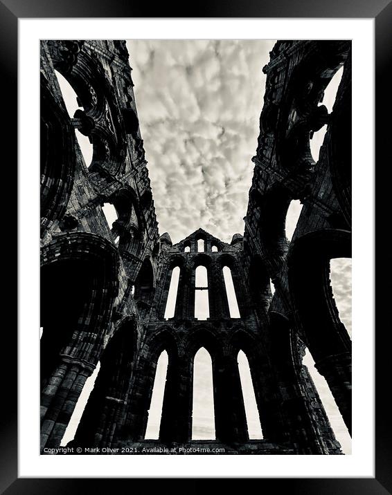 Whitby Abbey Framed Mounted Print by Mark Oliver