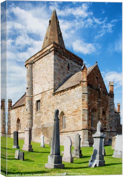 St Monans Church, East Neuk of Fife, Scotland Canvas Print by Kasia Design