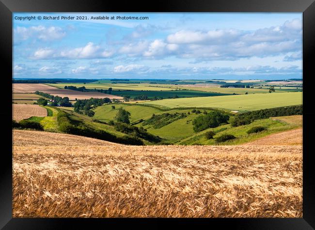 The Great Wold Valley. Yorkshire Wolds Framed Print by Richard Pinder