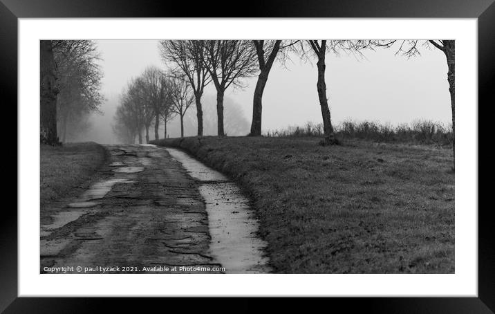 Road to nowhere Framed Mounted Print by Paul Tyzack
