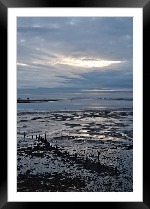 Chichester harbour low water Framed Mounted Print by richard jones