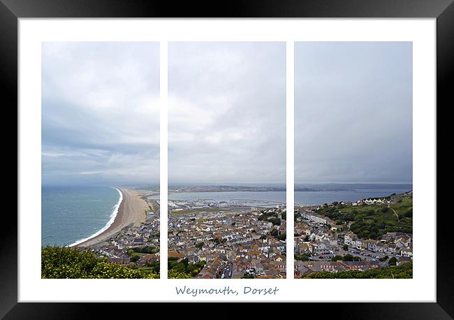 Weymouth Triptych Framed Print by Donna Collett