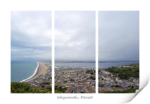 Weymouth Triptych Print by Donna Collett