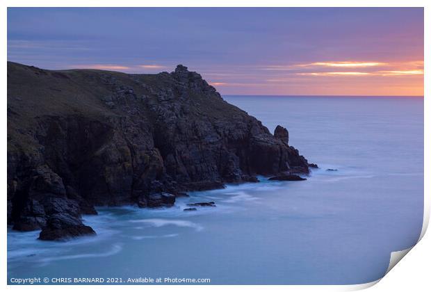 Housel Bay Sunrise Print by CHRIS BARNARD